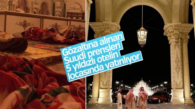 Gözaltındaki Suudi prensleri lüks otelin lobisinde yatırdılar