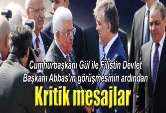 Gül ve Filistin devlet başkanından ortak basın açıklaması