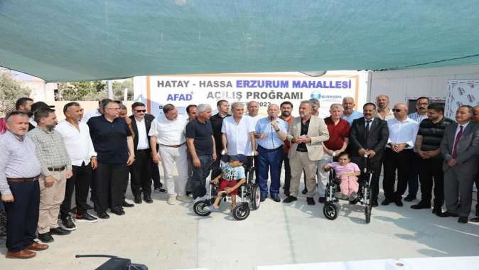 Hatay’da kurulan Erzurum Mahallesi’ne KEDFE’den destek