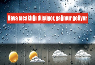 Hava sıcaklığı düşüyor, yağmur geliyor