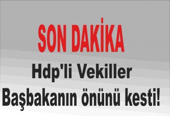 HDP'li vekiller Başbakanın önünü kesti!