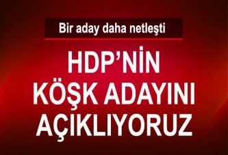 HDP'nin Cumhurbaşkanı Adayı