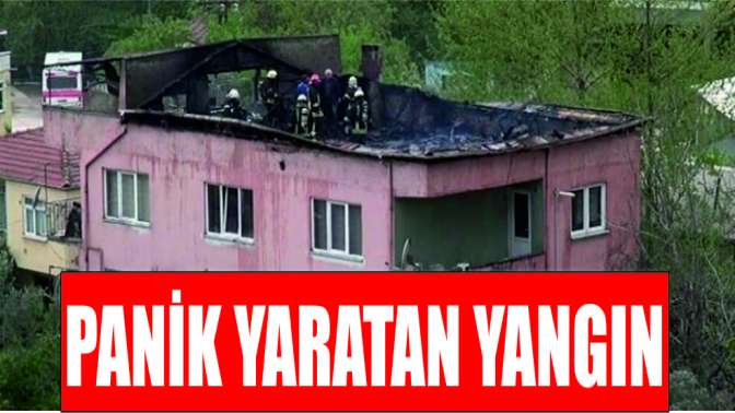 Herekede 3 katlı binada panik yaratan yangın