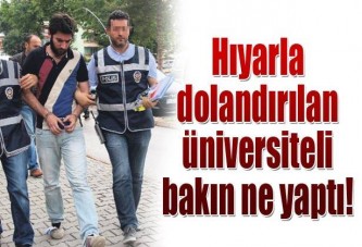 Hıyarla dolandırıldı ve