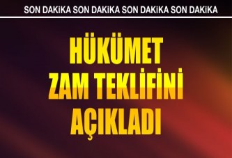 Hükümet milyonlarca memura zam teklifini sundu