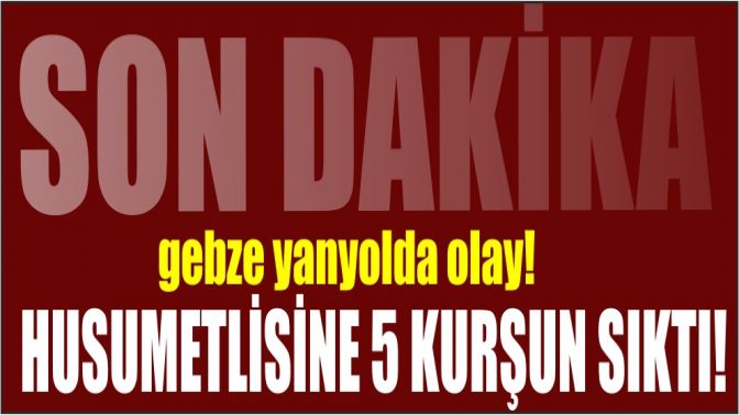 Husumetlisine 5 kurşun sıktı!