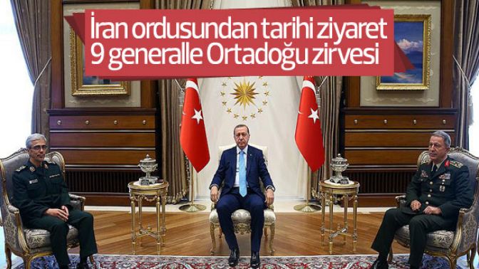 İran Genelkurmayından Türkiyeye 9 komutanla ziyaret