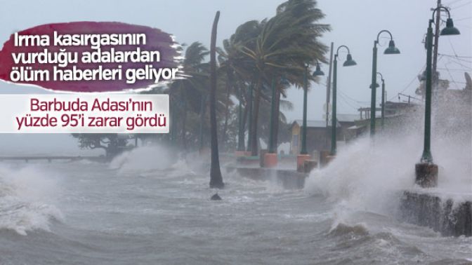 Irma kasırgası adaları vuruyor