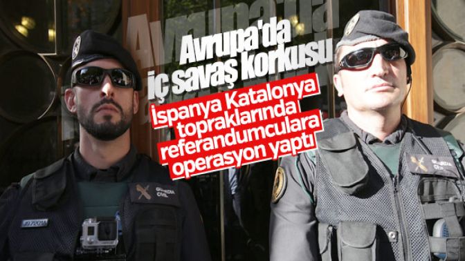 İspanyol polisi Katalan hükümet binasına baskın yaptı