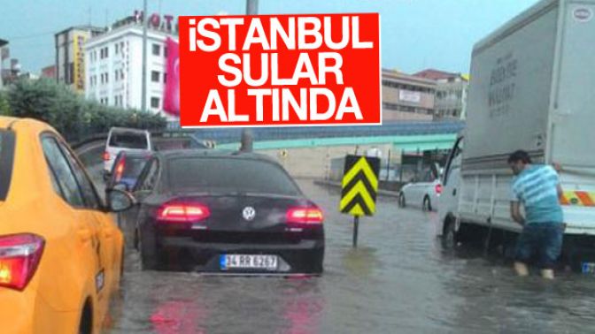 İstanbul genelinde sağanak yağmur etkisi