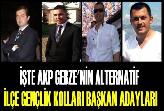 İŞTE AKP GEBZE'NİN ALTERNATİF İLÇE GENÇLİK KOLLARI BAŞKAN ADAYLARI