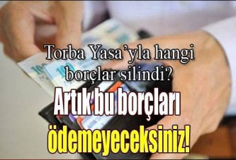 İşte Torba Yasa'yla silinen borçlar