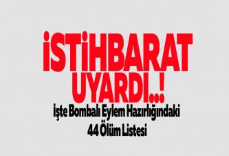 İstihbarat Uyardı! İşte Bombalı Eylem Hazırlığındaki 44 Ölüm Listesi