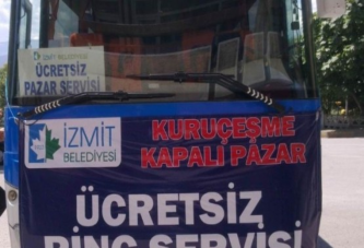 İzmit Belediyesi’nden Ücretsiz Pazar Servisi