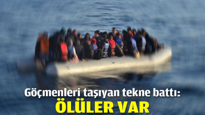 Kandırada tekne battı: Ölüler var