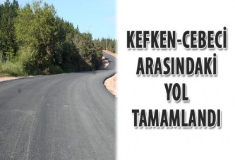 Kefken-Cebeci arasındaki yol tamamlandı