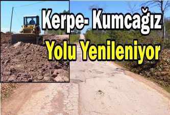 Kerpe- Kumcağız yolu yenileniyor