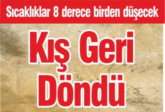 Kış geri döndü! Sıcaklıklar 8 derece birden düştü