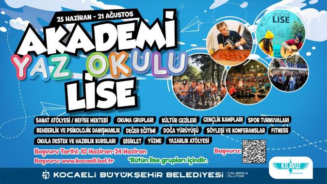 Kocaeli Büyükşehir Belediyesi’nin Bilgievleri ve Akademi Lise Yaz Okulu kayıtları başladı