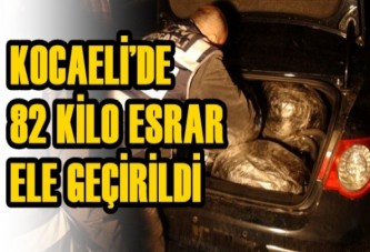 Kocaeli’de 82 Kilo Esrar Ele Geçirildi