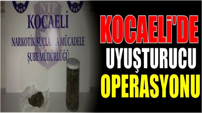 Kocaelide uyuşturucu operasyonu