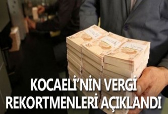 Kocaeli'nin vergi rekortmenleri açıklandı