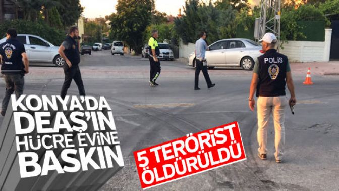 Konyada DEAŞın hücre evine baskın