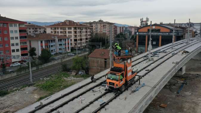 Kuruçeşme tramvayda ray imalatı tamamlandı