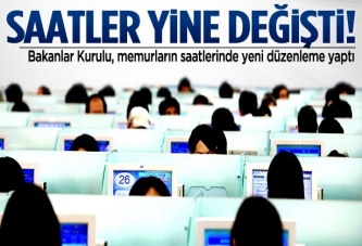 Memurların çalışma saatleri yine değişti!