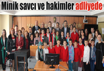 Minik savcı ve hakimler adliyede