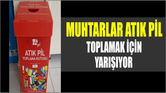 Muhtarlar atık pil toplamak için yarışıyor