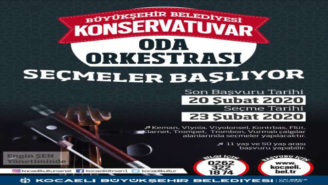 Oda Orkestrası’na seçmeler başlıyor