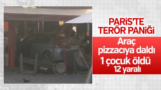 Pariste bir araç pizzacıya daldı: 1 ölü, 12 yaralı