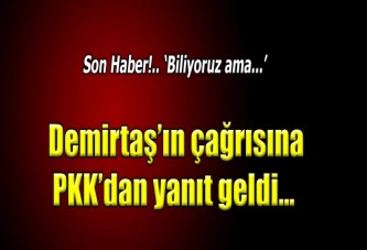 PKK’dan Demirtaş’a olumsuz yanıt