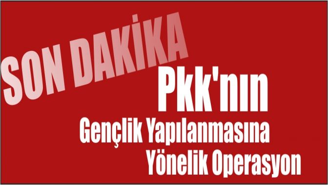 PKKnın gençlik yapılanmasına yönelik operasyon