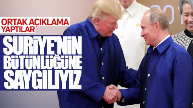 Putin ve Trumptan Suriye için ortak deklarasyon