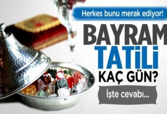 Ramazan Bayramı tatili kaç gün olacak?