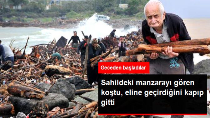 Rizede Selin Sürüklediği Odunları Gören Vatandaşlar, Kışlık Yakacak Telaşına Düştü