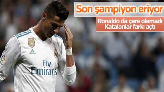 Ronaldo da Madridi kurtaramadı Katalanlar farkı açtı