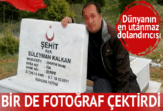 Şehit annesini dolandırdı