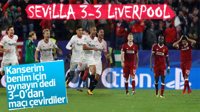 Sevilla, Liverpoola karşı 3-0dan maçı çevirdi