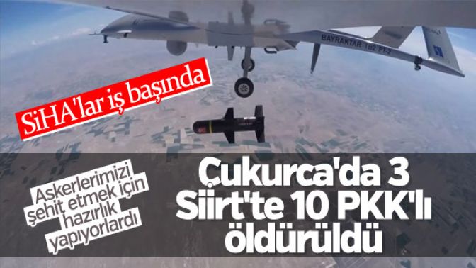 Siirtte 10 PKKlı öldürüldü