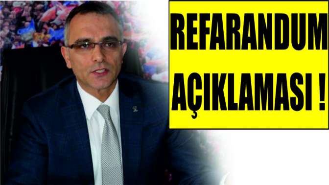 Sobadan refarandum açıklaması!