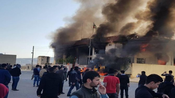 Süleymaniyede maaş protestosu