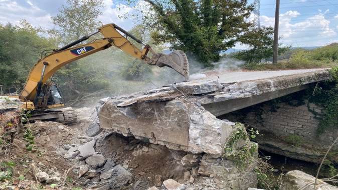 Tatarahmet Köyü Köprüsü yıkıldı, yenisi yapılıyor