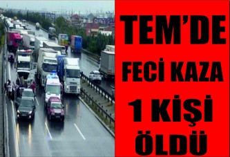 TEM’de feci kaza; 1 kişi öldü