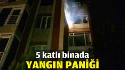 5 katlı binada yangın paniği