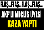 AKP’li meclis üyesi kaza yaptı