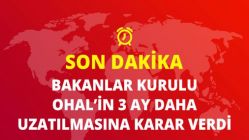 Bakanlar Kurulu OHAL'in 3 Ay Daha Uzatılmasına Karar Verdi