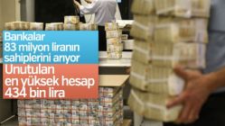 Bankalarda unutulmuş hesaplarda 83 milyon lira var